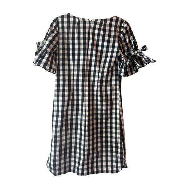 J.Crew Women's Gingham Tie Sleeve Dress XXS Picnic Minimalist French Cottagecore - Picture 2 of 8